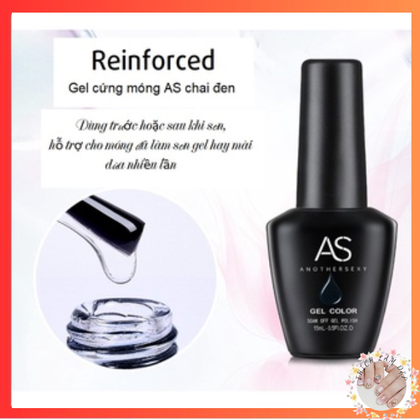 Gel Cứng Móng AS Chai Đen 15ml
