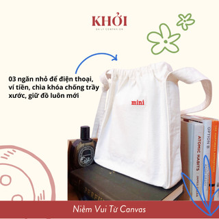 Túi Tote Vải Túi Nữ Thêu Họa Tiết Xinh Xắn Có Ngăn Để Điện Thoại, Quai Đeo Vai Xinh Đẹp 2024