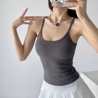 Áo 2 dây yếm sau lưng thun gân basic form dài