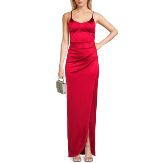 Đầm tiệc thiết kế corset satin vnxk dư xịn