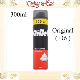Bọt cạo râu Gillette Dành cho Da Thường Shave Foam Original Scent - 300ml - Đỏ