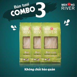 Combo 3 bún tươi đóng gói mekong river - 900g