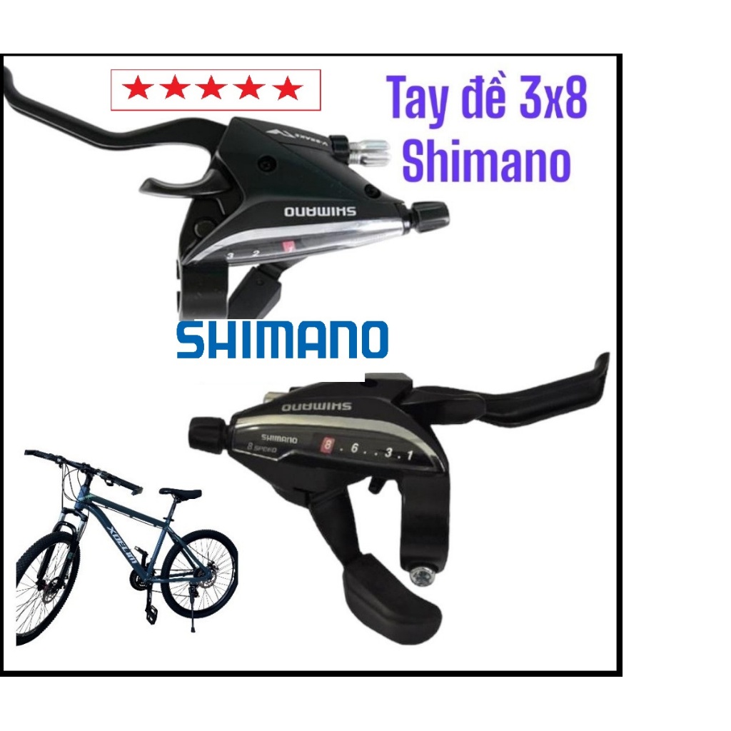 Tay đề bấm xả liền phanh 3*8 Shimano