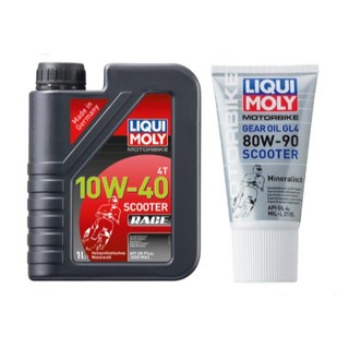 Compo nhớt liqui moly scooter race 10w40 + hộp số liqui 150ml dành cho xe ga