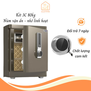Két sắt 3c vân tay an toàn thông minh chống cháy, chống cạy phá, két nặng 76kg