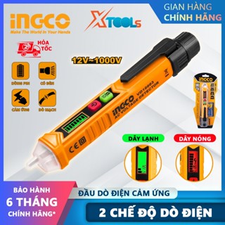 Bút thử điện kỹ thuật số thông minh INGCO VD10003 đầu dò tự động phân biệt dây nguội và dây nóng