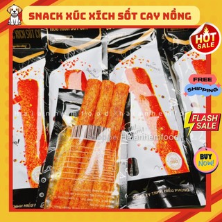 Snack xúc xích sốt cay alouwa, xúc xích que cay ăn liền thơm ngon ăn là ghiền