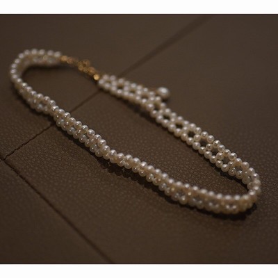 Dây Chuyền Choker Ngọc Trai Đan Hạt Nhỏ 4ly Tinh Tế, Sang Trọng - Ngọc Trai Trường Thịnh