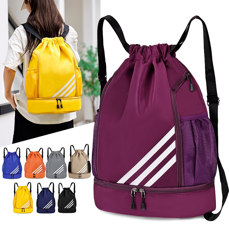 [Hàng Qc] Balo dây rút thể thao nam nữ có ngăn để giày tiện lợi,  size lớn đi du lịch, đá bóng, gym