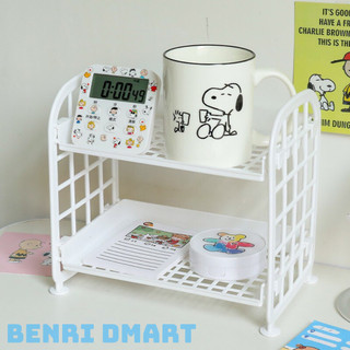 kệ nhựa mini 2 tầng đựng đồ nhỏ gọn, khay nhựa haki để bàn tiện lợi 4440