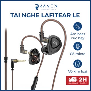 Tai nghe nhét tai LAFITER LE nghe nhạc chơi game học tập livestream, tai nghe gaming cắm dây có mic
