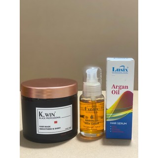 Combo chăm sóc tóc Kem Hấp dầu colagen Kwin & Serum dưỡng tóc Xịt Dưỡng, Tinh Dầu phục hồi cấu trúc tóc 500ml