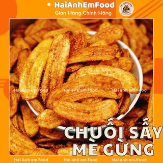 500gr chuối mè sấy giòn, chuối sấy mè ít đường giòn tan, chuối mè gừng tẩm đường
