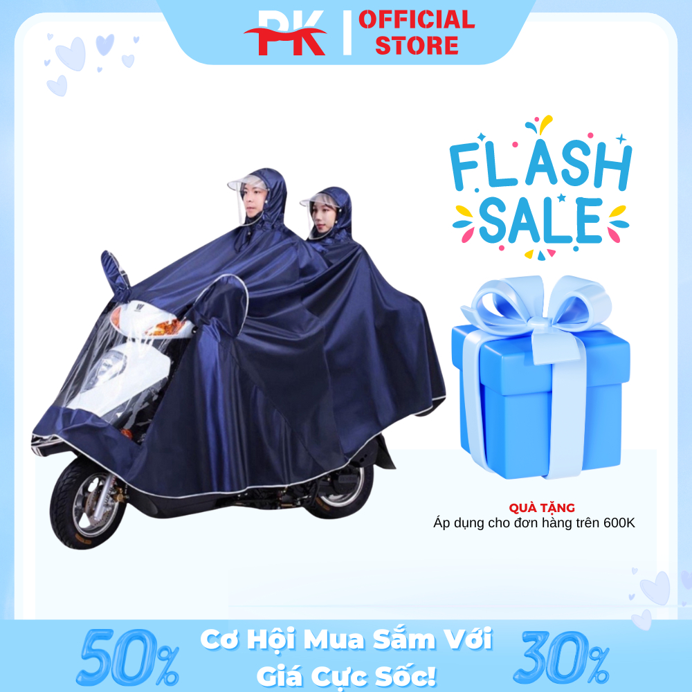 ( Hàng Cao Cấp ) Áo Mưa Phản Quang Có Kính Che Mưa 1 Người Và 2 Người Chất Lượng Cao