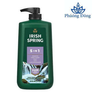 Sữa tắm gội irish spring 5in1 887ml hàng mỹ