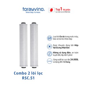   VC50K  Combo 2 Lõi lọc thay thế vòi sen tắm RSC51 Torayvino loại bỏ Clo công suất lọc 12000 lít nước 