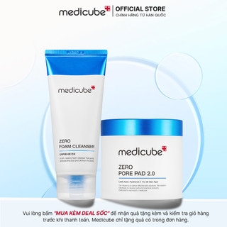 Set Medicube Detox Zero lỗ chân lông (Sữa rửa mặt Zero Pore+ Toner Pore Pad)