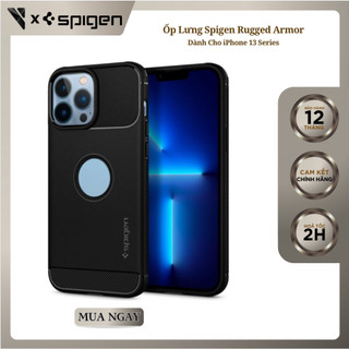 Ốp Lưng Spigen Iphone 13 Pro Max Rugged Armor Matte Black