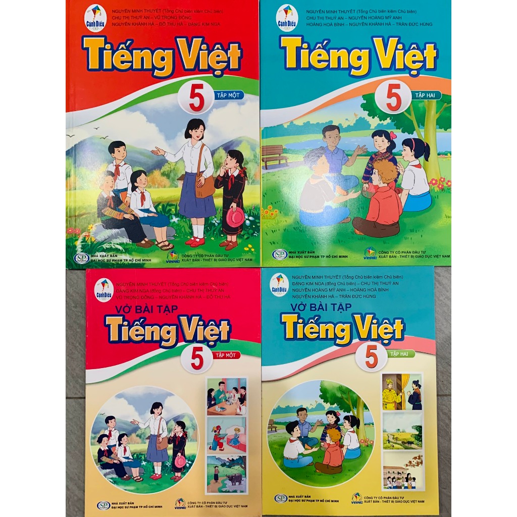 Sách - Tiếng việt và vở bài tập tiếng việt lớp 5 tập 1&2 - cánh diều + bán kèm 1 quyển vở