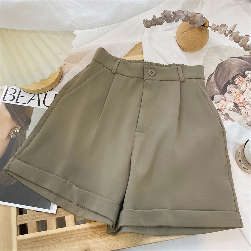 Quần Short Nữ Mùa Hè Lưng Cao Chun Sau Ống Rộng Gập Gấu Form Rộng Phong Cách Thể Thao Thời Trang Sugal SHORT NU 020 | BigBuy360 - bigbuy360.vn