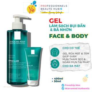 Sữa Rửa Mặt Và Tắm La Roche-Posay Effaclar Micro-Peeling Gel Cleanser Giảm Thâm mụn, Mụn Lưng