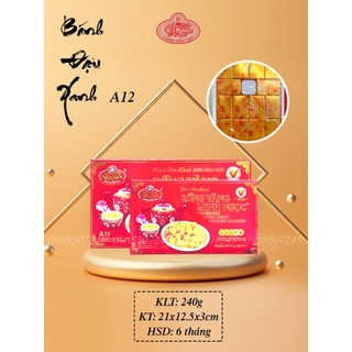 Bánh Đậu Xanh Xuất Nhật Rồng Vàng Minh Ngọc Ấm Trà 240g/370g - Đặc Sản Hải Dương