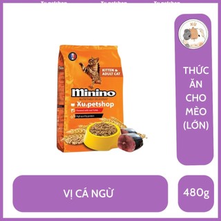 Thức ăn hạt cho mèo mọi lứa tuổi minino 480g - xu.petshop