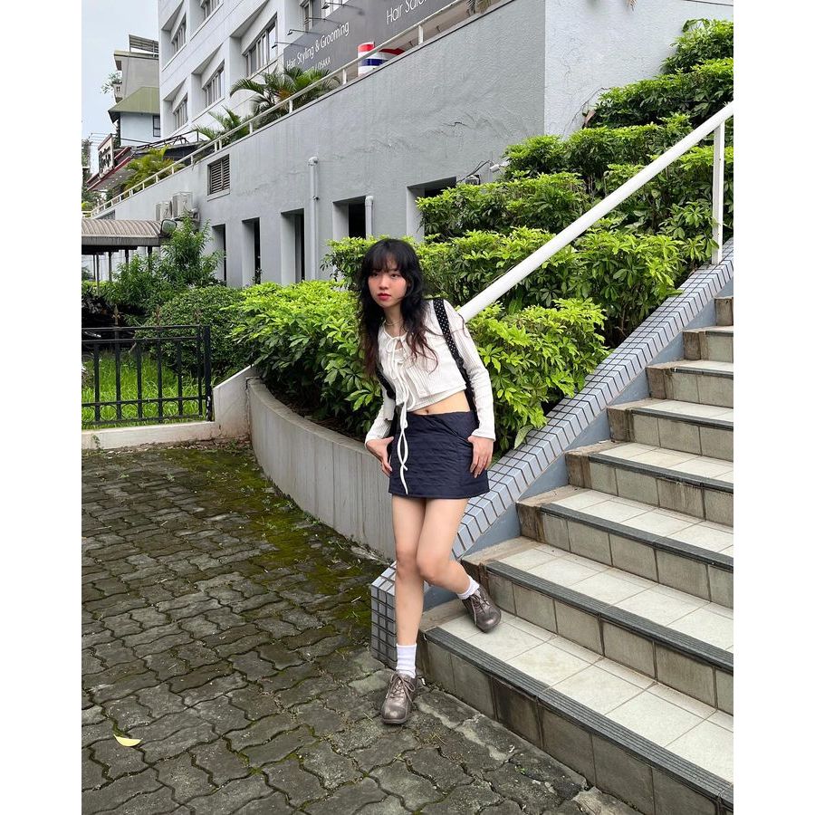 Chân váy ngắn MADE BY MUM chần bông