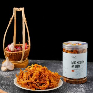 Mực xé giòn ăn liền vigift - đặc sản đà nẵng đồ ăn vặt xé sợi ngọt dai cay