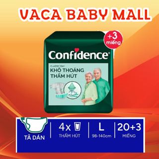 Tã/bỉm DÁN Người lớn Confidence Classic Day size L20+3 (23 miếng)