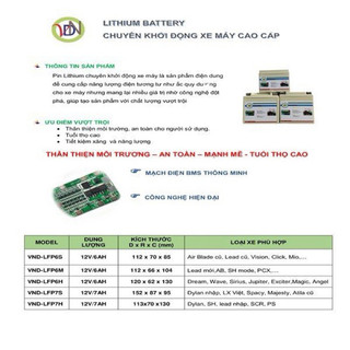 Pin lithium xe máy LFP 9AH
