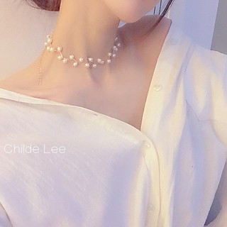 Dây Cá Ngọc Trai Vòng Cổ Choker Dây Xích cá tính cho Nữ