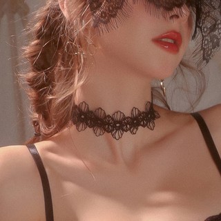  Vòng cổ choker ren họa tiết hoa buộc dây