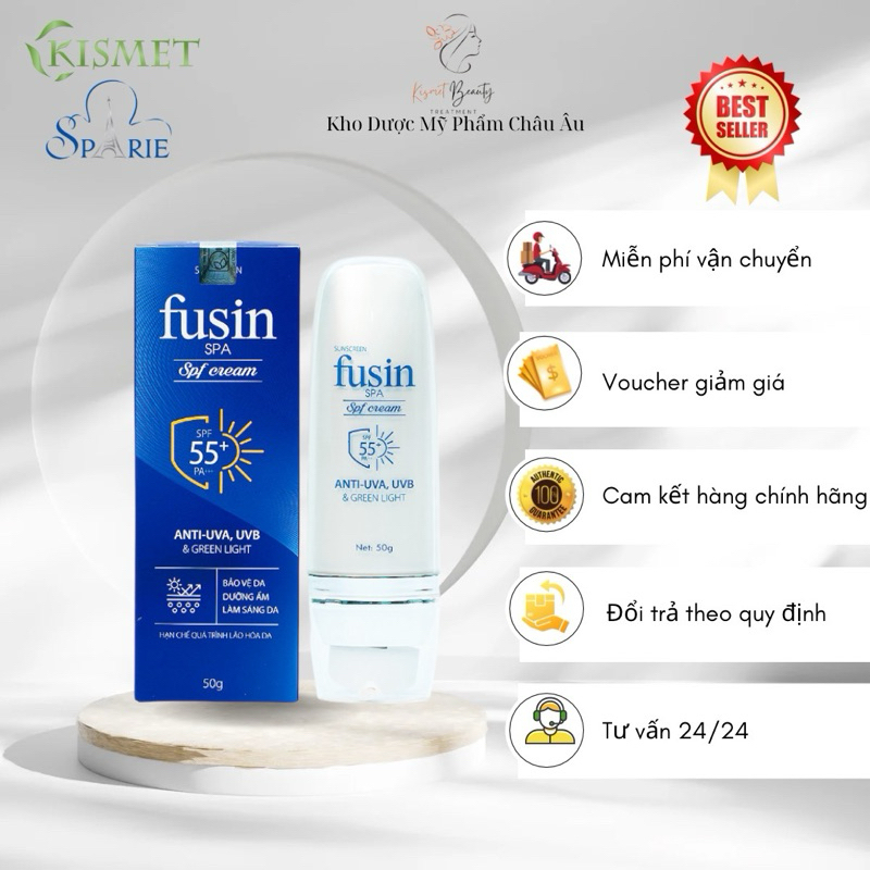 Kem chống nắng dưỡng da FUSIN SPA SPF Sun Cream 55+. tuýp 50ml