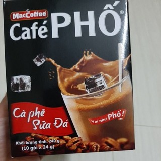 cà phê phố maccoffee cà phê sữa đá hộp (10 gói ×24 g)