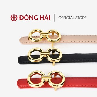 Thắt lưng dây da khóa bấm tròn đôi cách điệu - td04