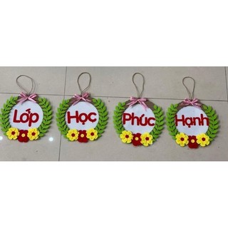 Lớp học hạnh phúc steam bìa phối nỉ trang trí lớp học