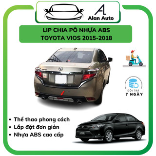Lip Chia Pô xe TOYOTA VIOS 2015-2018, NHỰA  ABS MẠ Crom CAO CẤP
