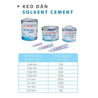 Keo dán ống PVC (Lon) Đạt Hoà