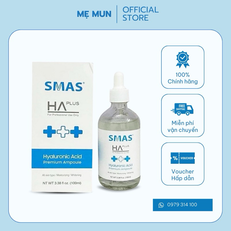(HÀNG CÔNG TY) TINH CHẤT CẤP ẨM, PHỤC HỒI HA SMAS 100ML