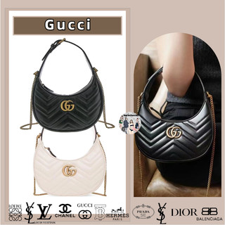 Túi xách mini hình bán nguyệt/túi xách/túi đeo vai/kiểu dáng mới nhất của dòng Gucci/GG Marmont