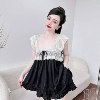 Đồ bộ ngủ nữ đồ mặc nhà bộ đồ ngủ nữ bộ mặc ngủ nữ lụa Satin freesize 54kg - CN58