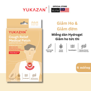Miếng dán giảm ho yukazan cho người lớn - hộp 6 miếng giảm ho - giảm đờm - hỗ trợ dễ chịu khi ho