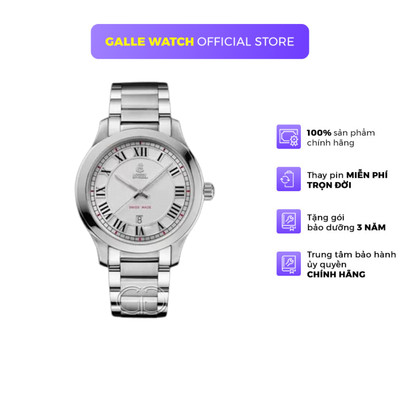 Đồng hồ nam Ernest Borel GS608F2-4822 mặt kính Sapphire cao cấp, dây thép đeo tay, Chronograph,chống nước 5ATM chính hãn
