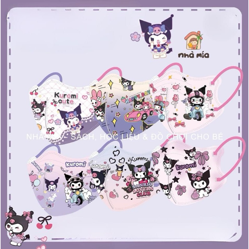 Khẩu Trang 3D Chính Hãng Dr Chu Kuromi Siêu Nhân Công Chúa An Toàn Cho Bé