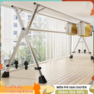 HUHU Giàn phơi quần áo loại sào treo đồ thông minh dạng giá phơi gấp gọn có , thiết kế kiểu sào inox