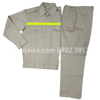 Quần áo công nhân phối phản quang vải kaki Nam Định DN03