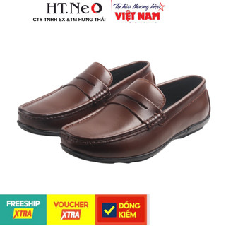 Giày tây lười HT.NEO da bò nguyên miếng nhập khẩu siêu mềm, kiểu dáng sang trọng. quai kim loại  D38