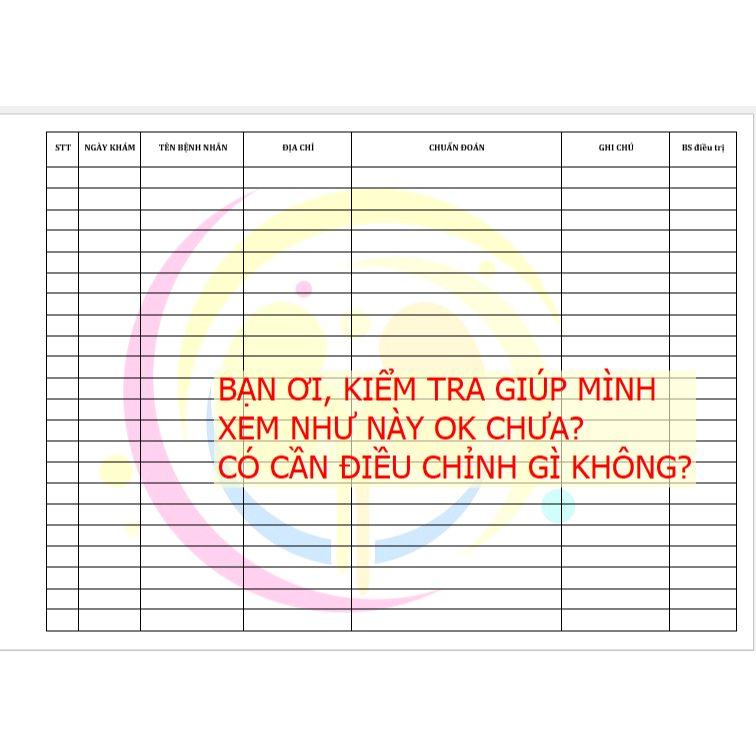 A3_Sổ tiếp nhận bệnh nhân và sổ thủ thuật ( sổ to A3)