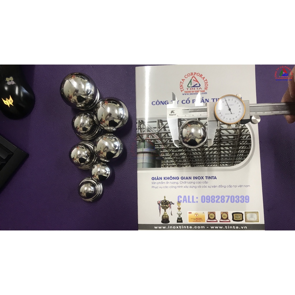 Quả cầu Inox phi 40, phi 50, phi 60